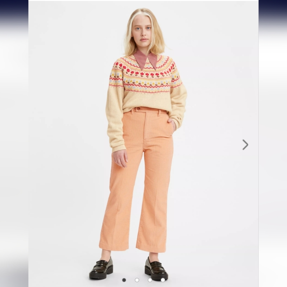 Levi's Math Club Flare Corduroy Trousers Size 28
